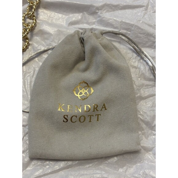 KENDRA SCOTT Haisley Heart Gold Statement Necklace Blush Mother-of-Pearl NWT - Picture 10 of 10